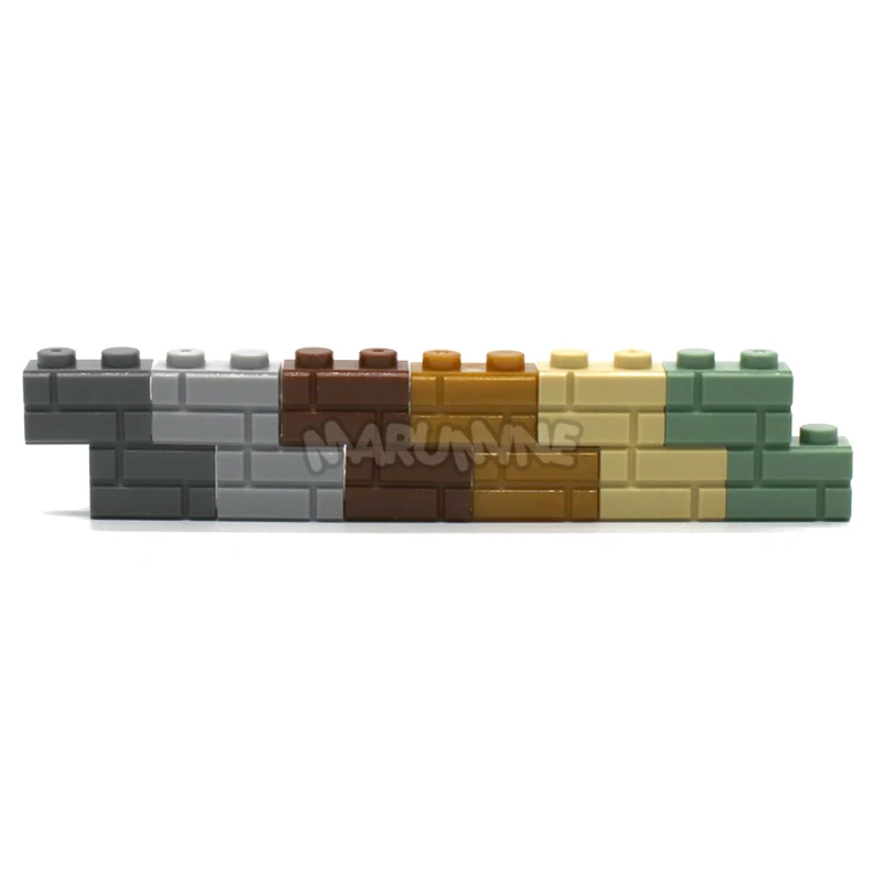 Marumine 1x2 кубические кубики в горошек, настенные 200 шт, 98283 дома, настенные строительные блоки, классический набор DIY MOC My City, развивающие игрушки для детей