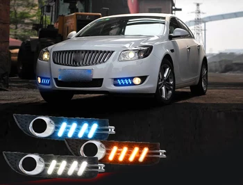 

Fast delivery Led daytime running lights+moving turn signal+blue night mode+remote control for Buick regal 2009-2013