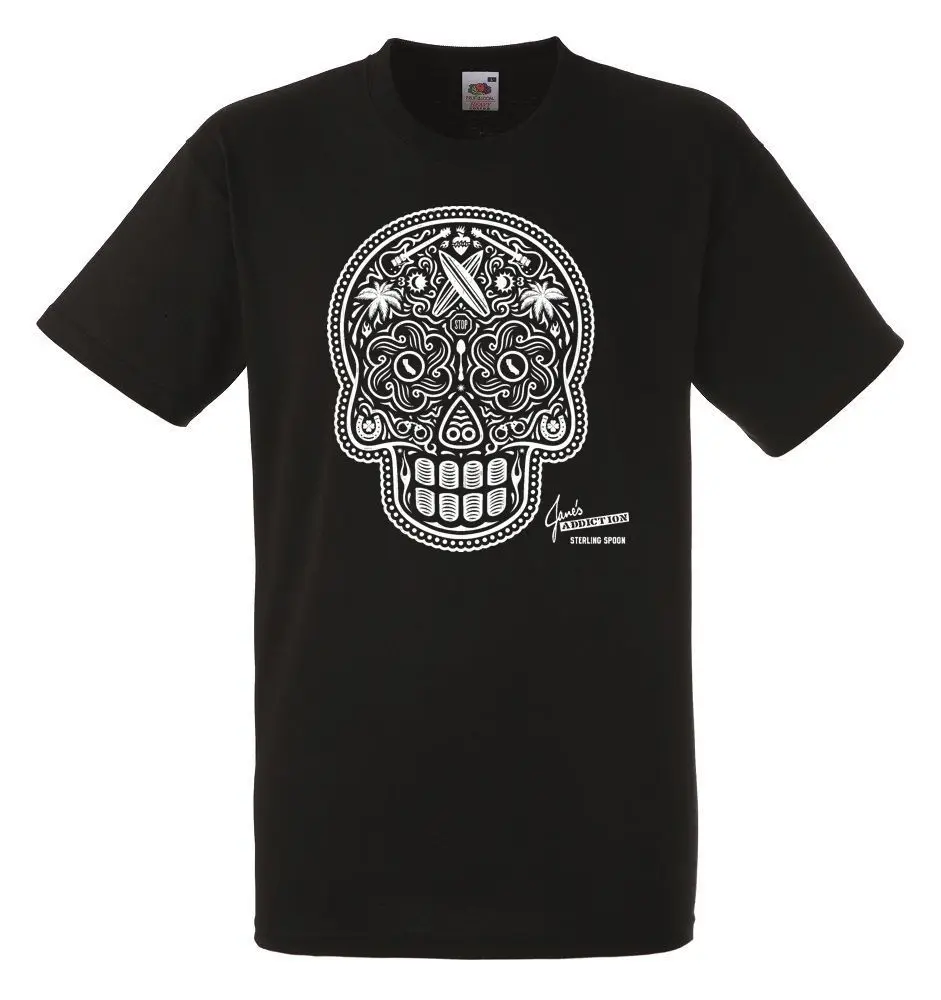 Janes Addiction Sterling Spoon Black New T-Shirt Fruit Of The Loom All Sizes Short Sleeve Tops Top Tee | Мужская одежда