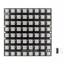 10 шт. WS2812 светодиодный 5050 RGB 8x8 64 СВЕТОДИОДНЫЙ матричный 64 бит 5050 RGB светодиодный полноцветный встроенный дальнего света