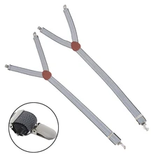 SAFENH Y Форма Рубашка Остается подвязки военный держатель Нескользящие зажимы ноги подтяжки 1 пара