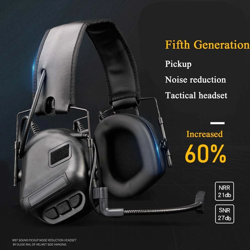 Tactical) Headphone Noise Cancellation Pickup Headset Hunting Shooting Game Accessories