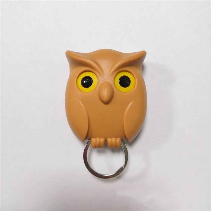Animal Owl Hook Wall Mounted Key Holder Hooks Hanging Keychain Adhesive Hook Hanger Creative Key