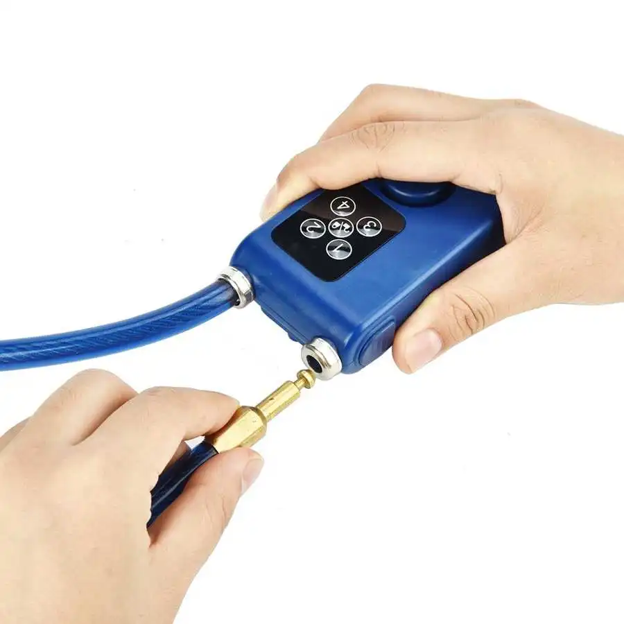 Y787 Smart Alarm Lock Anti-Theft Chain For Bike Gate Blue Electric Door Spiral Four-digit Passwords alarm lock