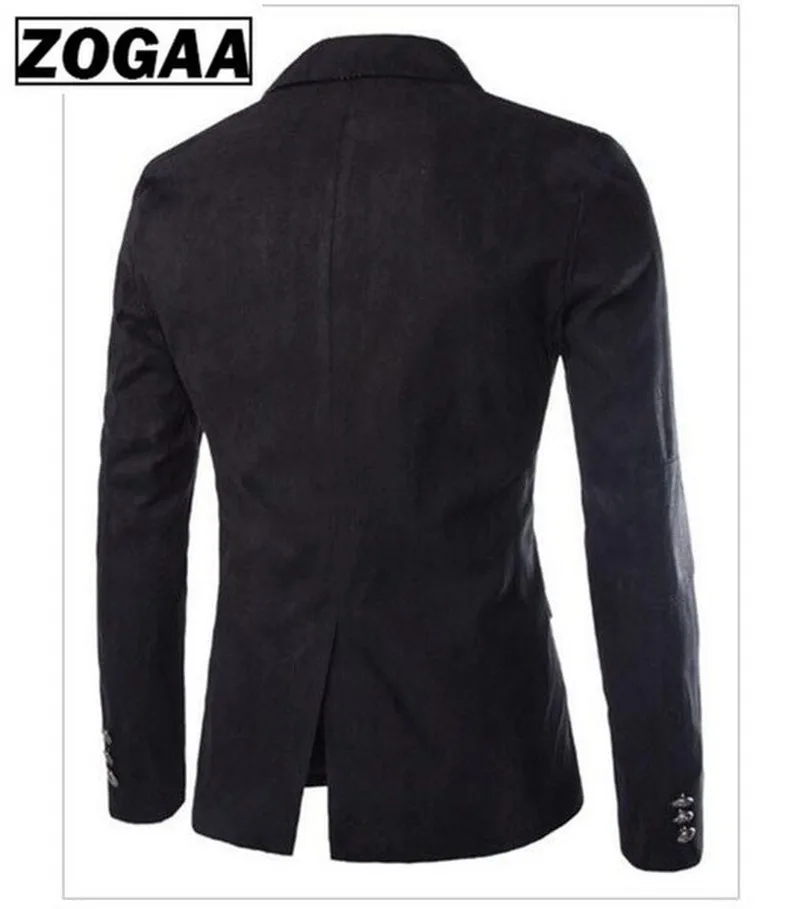ZOOGAA однотонный блейзер Мужской однобортный приталенный Блейзер Masculino Повседневный Блейзер делового костюма Мужской Блейзер Куртка Vetement Homme