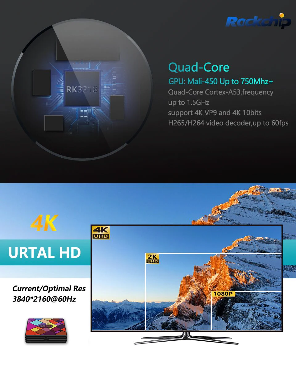 Новое поступление продукты HK1 круто с двумя камерами, процессор Rockchip RK3318 4 ядра 2/4GB 16 GB/32/64 ГБ двухполосный Wi-Fi 4k со сверхвысоким разрешением Ultra Hd, Android TV Box 4k HK1COOL