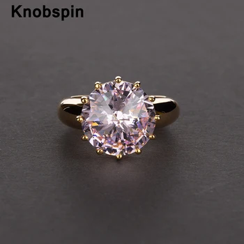 

Knobspin Classic 100% 925 Sterling Silver 12*12mm Sapphire Wedding Finger Rings For Women High Carbon Diamond Fine Jewelry Gift