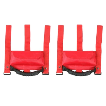 

Pair Roll Bar Grab Handles Sunglasses Storage Fit for Jeep Wrangler CJ YJ TJ JK JL Red