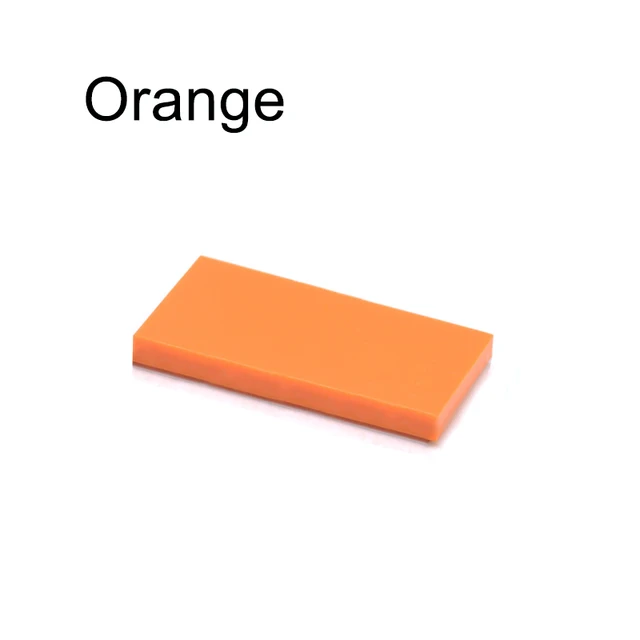 20pcs/lot DIY Blocks Building Bricks Smooth 2X4 Educational Assemblage Construction Toys for Children Size Compatible With Brand Orange