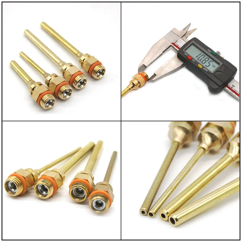 1Pcs Hot Melt Glue Gun Copper Anti-leakage Long Nozzle Large and Small Diameter Nozzle Hot Melt Glue Gun Nozzles 5