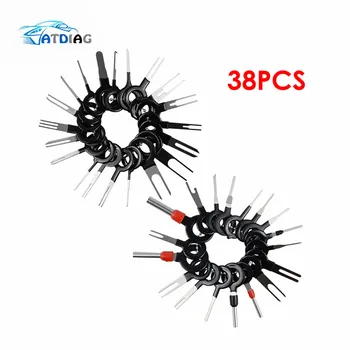 

New Car Terminal Removal 38Pcs/Set Electrical Wiring Crimp Connector Pin Extractor Kit Automobiles Terminal Repair Hand Tools