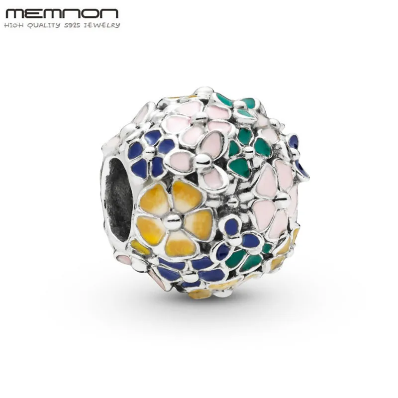 New Classic Flower Arrangement beads 925 sterling silver enamel Charms fit beads Bracelets bangles DIY silver 925 jewelry making