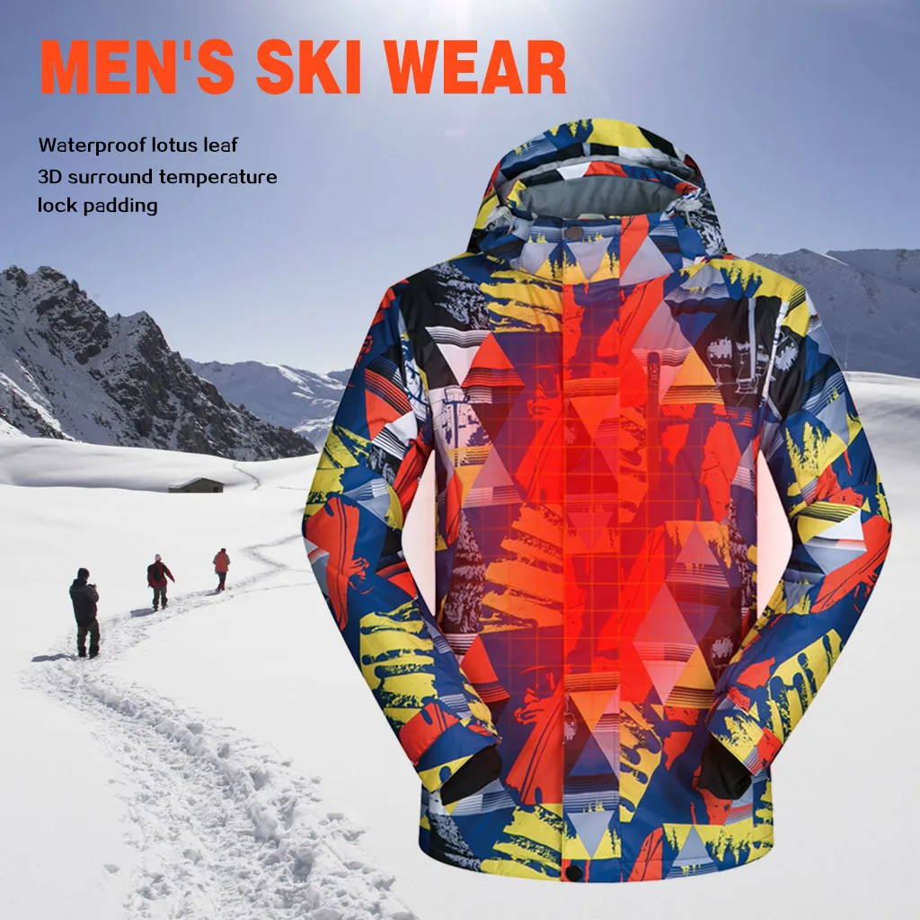 

Winter Ski Suit Men's Jacket Coat Cold And Windproof Waterproof Moisture-proof Warm Jacket Detachable