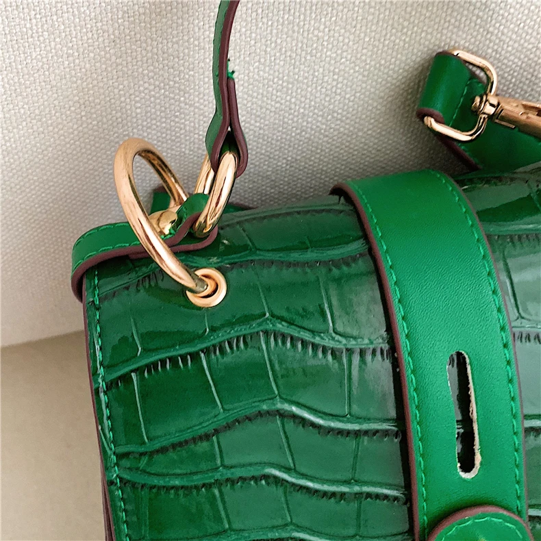 Burminsa маленький крокодиловый принт женские сумки-мессенджеры корейский стиль пэчворк дизайн женские сумки на плечо высокое качество сумка