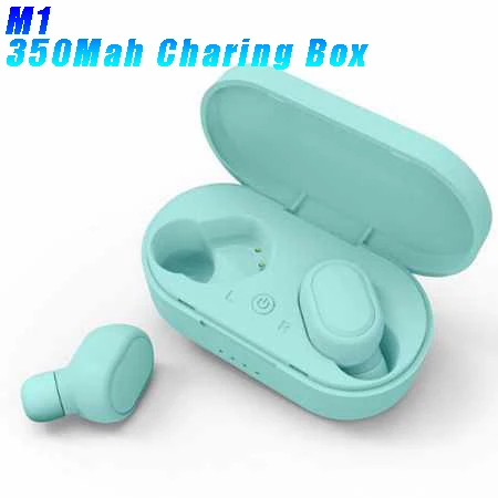 M1 Green A6s TWS M1 беспроводные Bluetooth наушники светодиодный дисплей 5,0 беспроводные наушники стерео гарнитуры с микрофоном свободные наушники PK i200 10000 - Цвет: M1 Green
