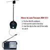 TECSUN R-9012 AM/FM/SW 12 Bands Shortwave Radio Portable Receiver with  AN-05 External Antenna Multiband Radio Receiver ► Photo 3/6