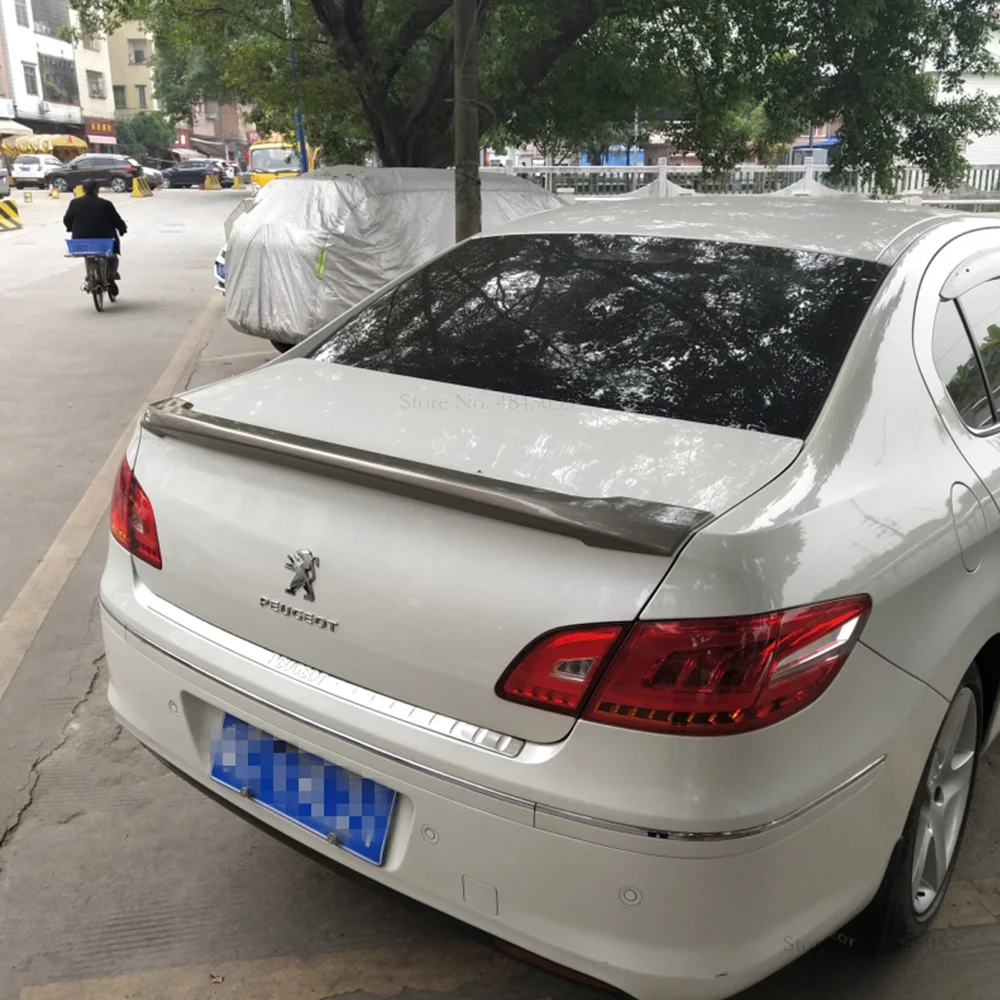 Для peugeot 408 задний спойлер 2010 2011 2012 2013 авто ABS пластиковый Неокрашенный Цвет задний Багажник крыло багажника спойлер автомобиля аксессуары