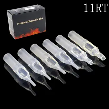

Yuelong 100pcs Disposable Clear Tattoo Tips Tubes 11RT Tips for Tattoo Needles Round Diamond Flat Sterilize Tip Tattoo Supply