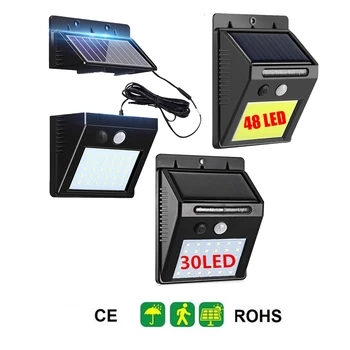 

PIR Motion Sensor 48/30 LED Solar lamp Solar Rechargeable Energy Saving Security Lights Outdoor Waterproof Porch Garden light in