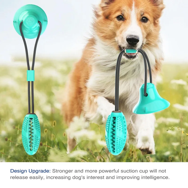 

Dog Pet Bite Molar Toy Dog Rubber Chew Ball Toys Cleaning Teeth Safe Elasticity Soft Puppy Suction Cup Dog Biting Toy
