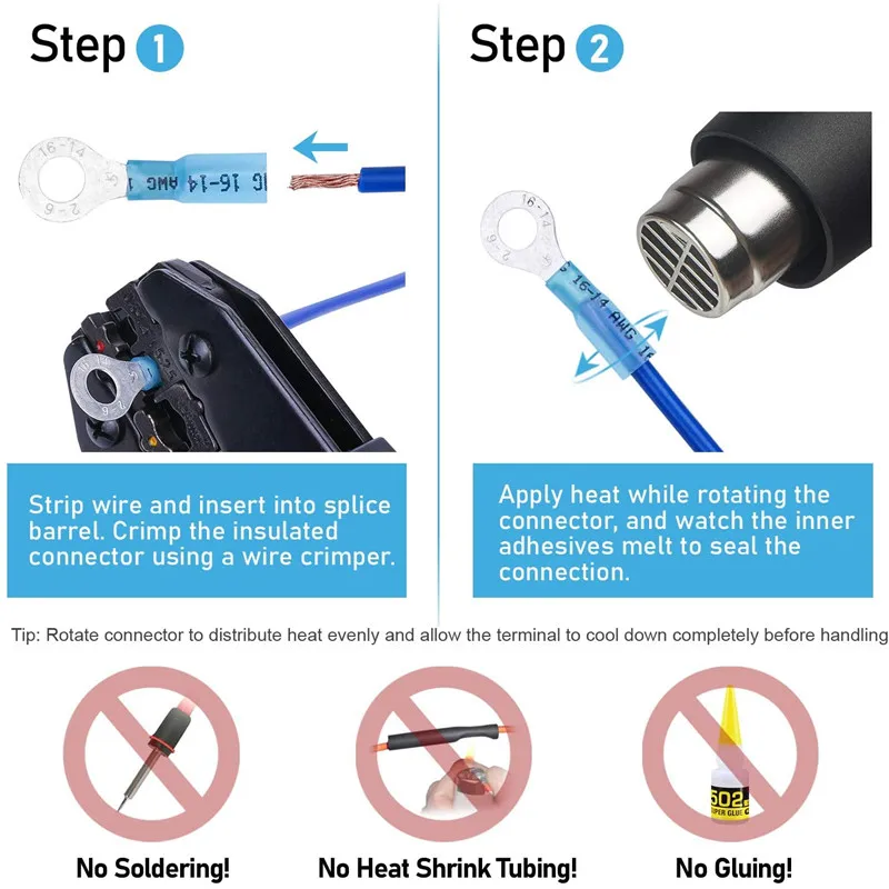terminais elétricos à prova d'água kit de