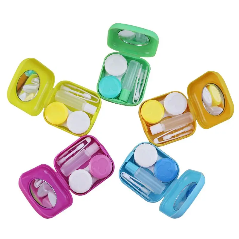 1 шт. мини зеркальный набор для путешествий с контактными линзами удобный футляр