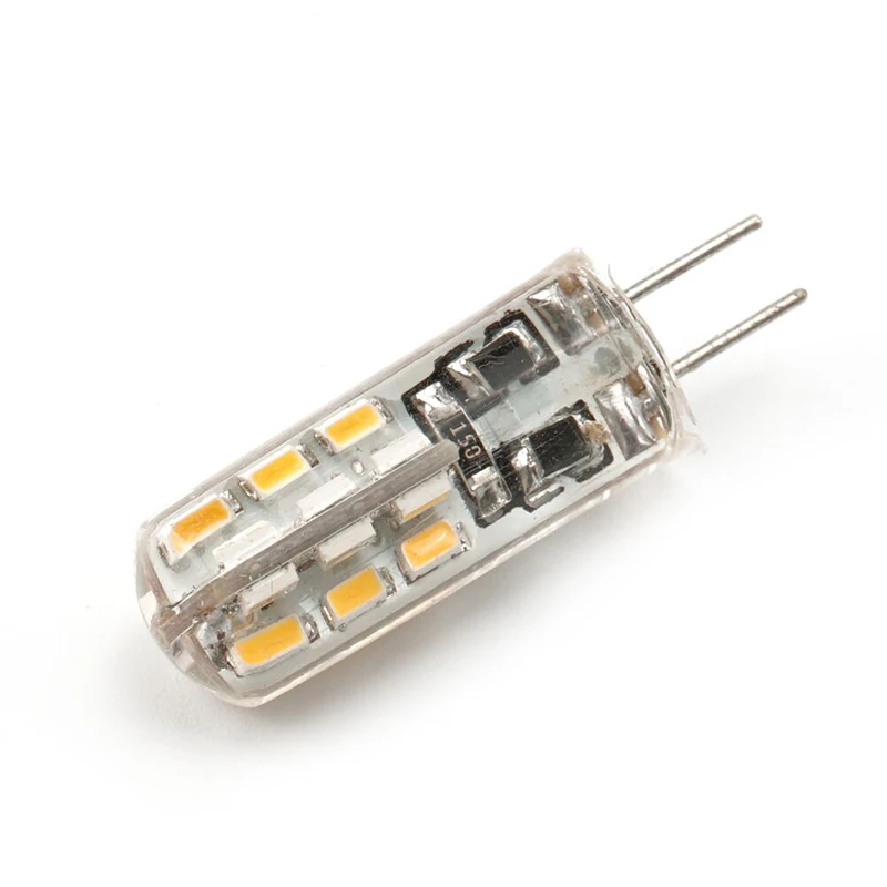 10ks G4 LED cibule 2W 24led 12V AC220V 3014SMD šetření mini silikon lampa 360beam úhel nahradit halový lehký reflektor lustr