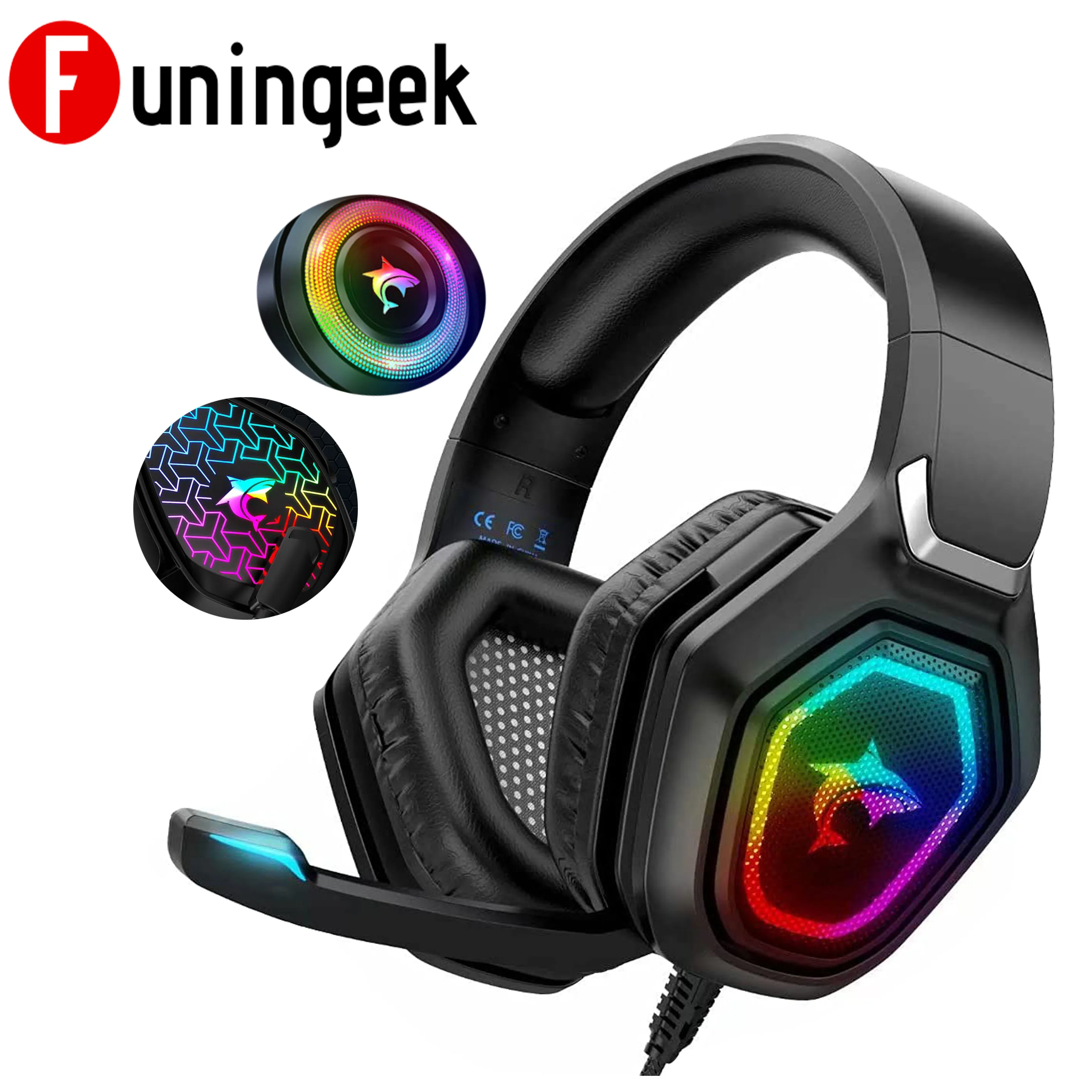 Проводные Игровые наушники для ПК проводные геймеров гарнитура PS4 с микрофоном