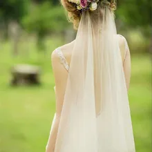 Короткие тюлевые Свадебные вуали двухслойные богемные Свадебные вуали с вырезами Недорогие свадебные аксессуары velo de novia