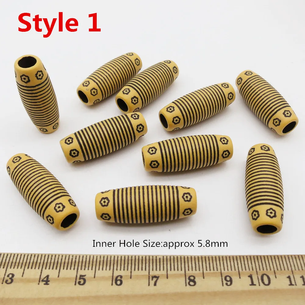 10 шт. акриловые деревянные плетеные косы для Викинга дредлоки волос бороды