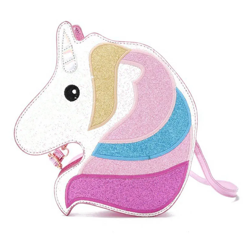 

Multicolored One-Angle Diagonal Bag Shoulder Casual Cartoon Style Colorful Sky Horse Personality Tide One-Angle Diagonal Bag