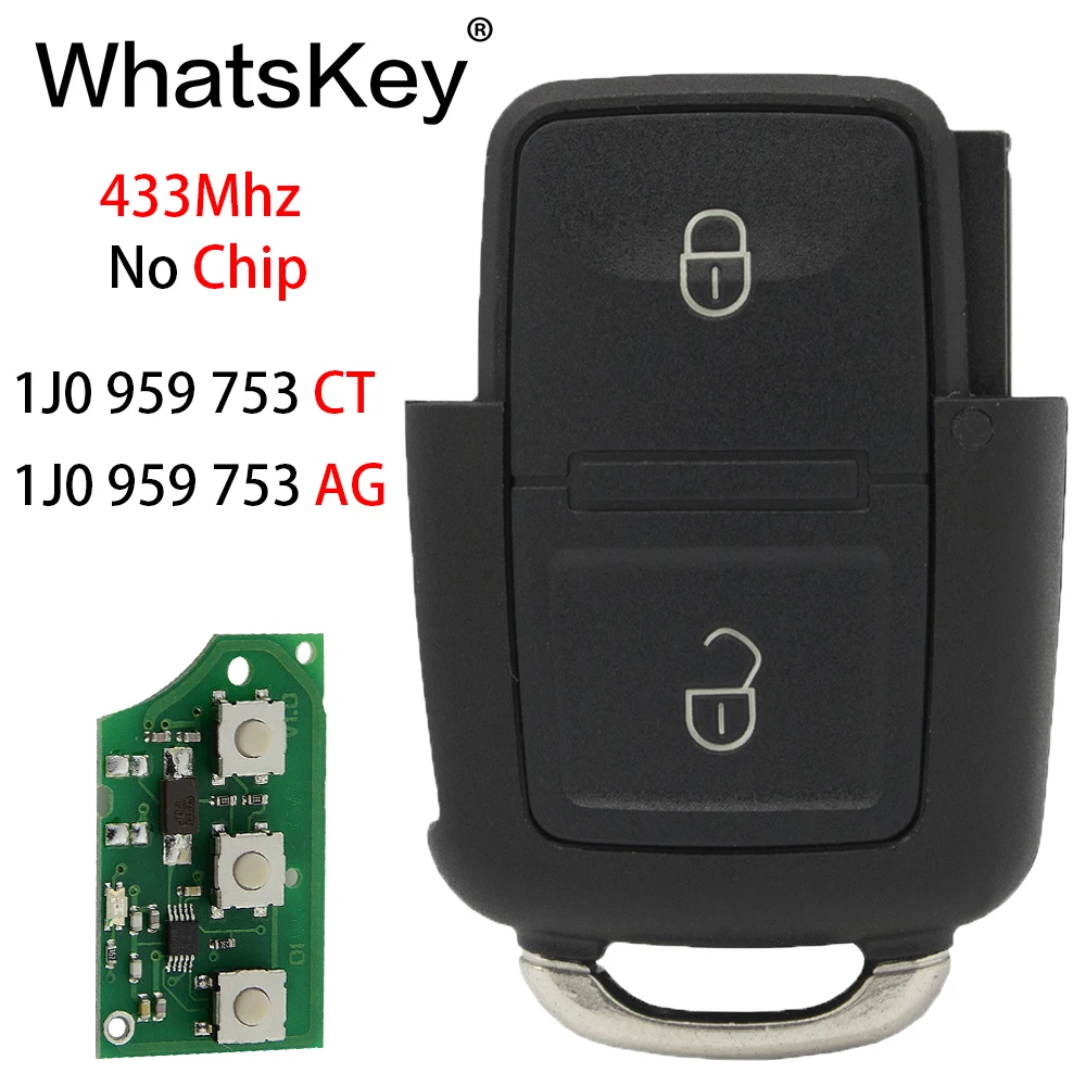 Дистанционный Автомобильный ключ WhatsKey для Volkswagen VW 1JO959753N 1J0959753CT 1KO959753G Beetle Bora Passat B5 Golf Polo