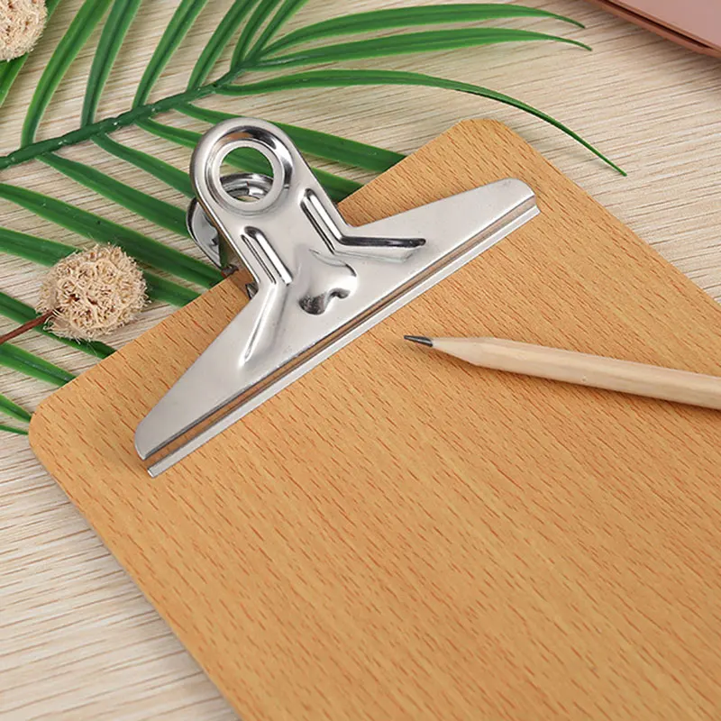 A4 A5 Wooden Clipboard Folder Paper Ticket Bills Document File Clip WordPad Office School Writing Board Clamp Holder Stationery writing clipboard transparent clipboard