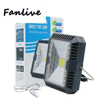 

20pcs Solar Powered COB LED Light Dimmable 3 Modes Portable USB Rechargeable Hanging Solar Projector Lamp For Lawn Street Ligh