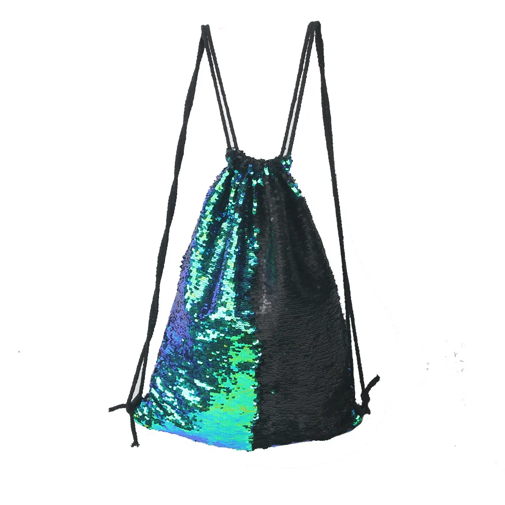 

Fashion sequins drawstring bag, double-sided flip sequin backpack A574 01