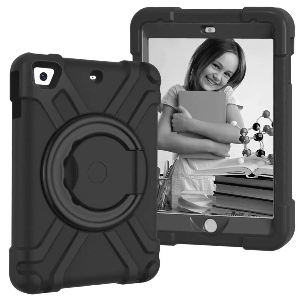 Black EVA для iPad mini 2 mini 3 Чехол A1432 A1490 дети 360 Вращающийся противоударный силиконовый мягкая подставка чехол для iPad mini 1 2 3 - Цвет: Black
