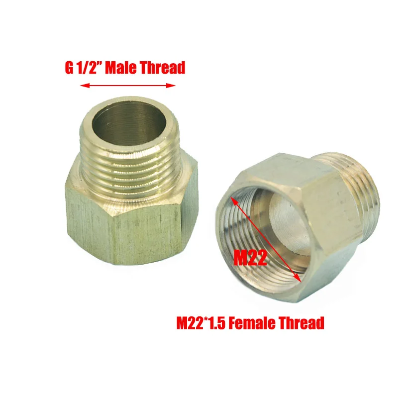 2pcs M14 x 1.5mm to M18 x 1.5mm Straight Air Pipe Fitting Connector Adapter  