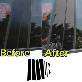 

For Toyota Camry 2018 8x Black Pillar Posts Door Glossy Piano Trims Cover Pillar Sticker Pillar Cover Car Door Window Trim