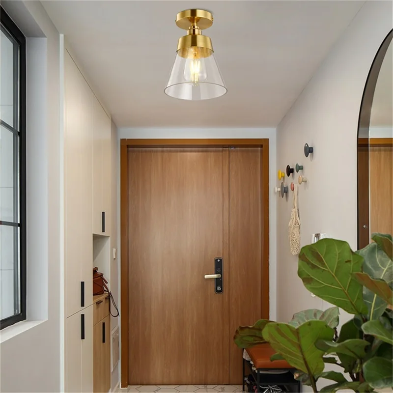 Luzes de Teto Luzes do Corredor Adequado para Casa Cobre Modernas Casa Decoração Criativa 8m 2 Luzes de teto de cobre de 8m,