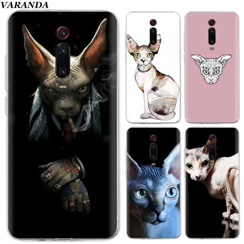 

Sphynx Sphinx Cat Case for Xiaomi Redmi K20 Note 8 7 6 7S Pro 7A 6A 5 Plus Y3 S2 K20Pro Silicone Phone Cover Coque Casos