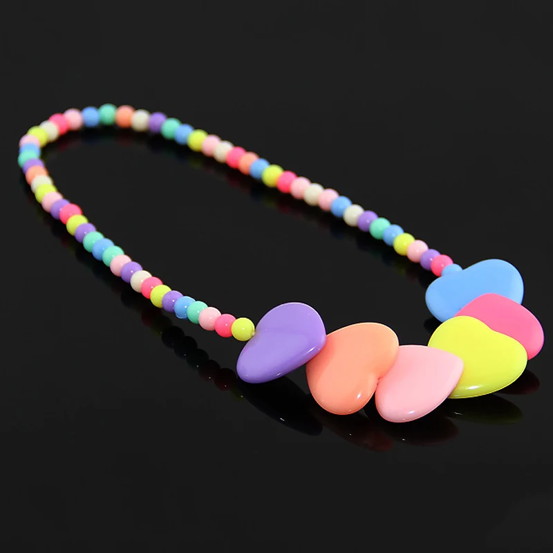 Милое ожерелье карамельного цвета из бисера Очаровательное ожерелье ручной работы милые детские аксессуары для косплея розовые вечерние разноцветные ювелирные изделия для девочек