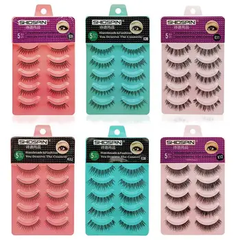 

13 Styles 5Pairs 3D Hair False Eyelashes Natural/Thick Long Eye Lashes Wispy Makeup Beauty Extension Tools TSLM1