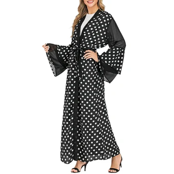 

For Women Ramadan Abaya Islam Robe Musulman Dubai Turkey Muslim Eid Robe Women clothing Moroccan caftan Abaya