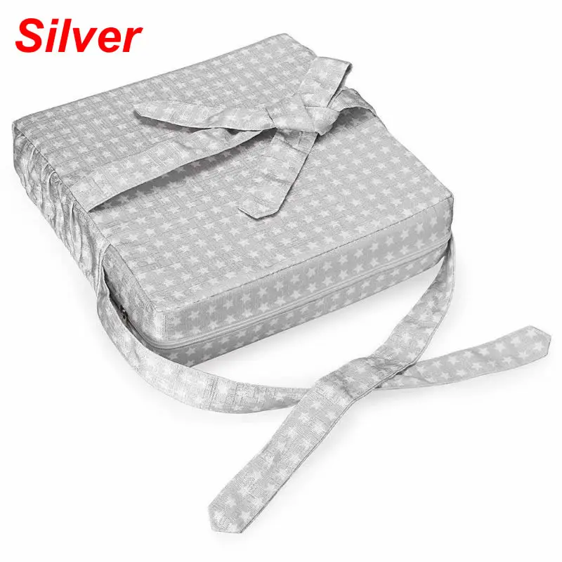 Silver Регулируемый съемный коврик для стула, детское обеденное сиденье, повышающая Подушка AXYA - Цвет: Silver