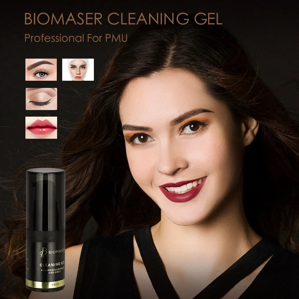 Biomaser 15ml Cleaning Gel Lips Eyebrow Tattoo Accessories