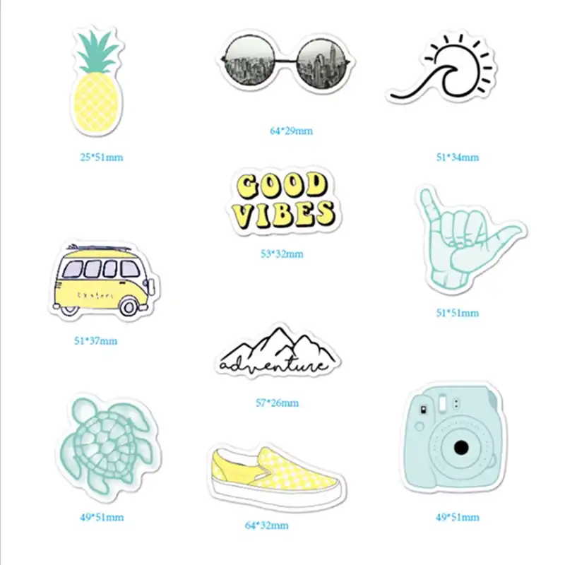 Vsco Stickers Pack 10pcs Cute Stickers Aesthetic Stickers Vinyl