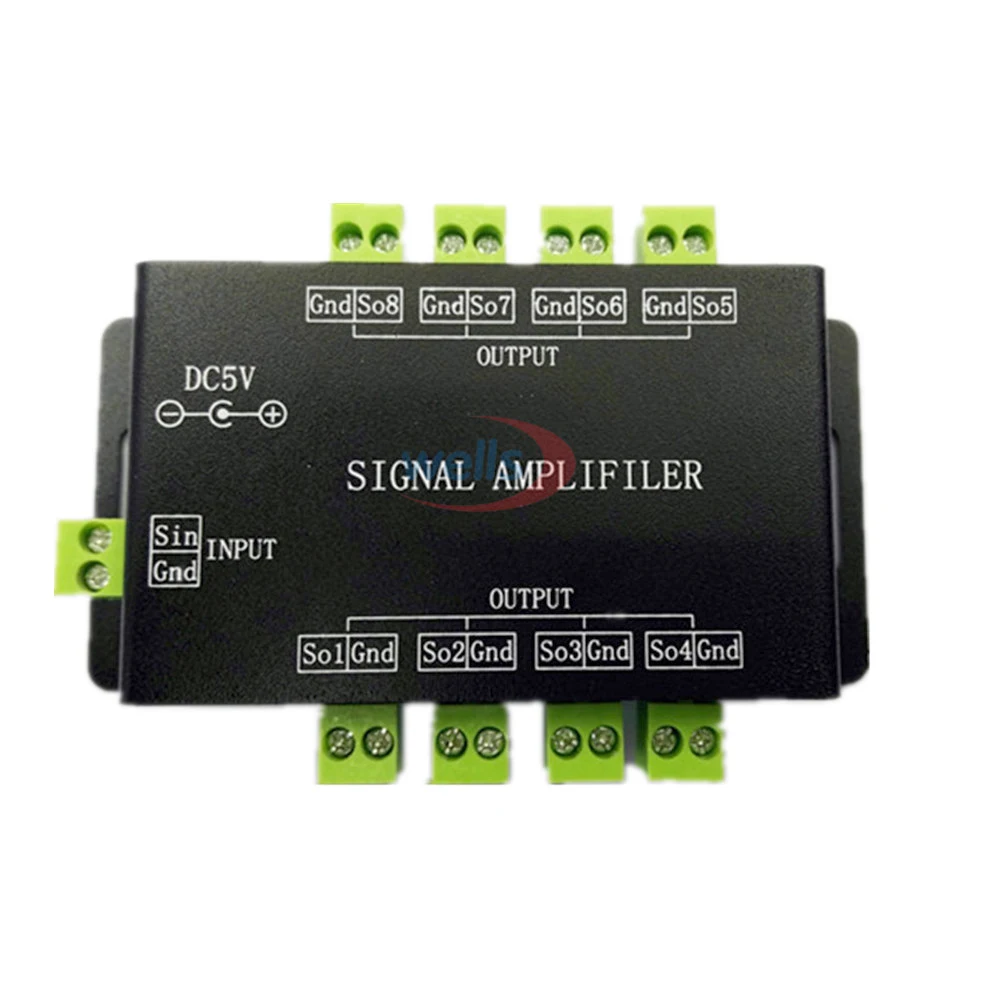 

LED Signal Amplifier via SPI output signal Symphony 8 control group Amplifier DC5V 12V for music controller ws2811 2812 strip