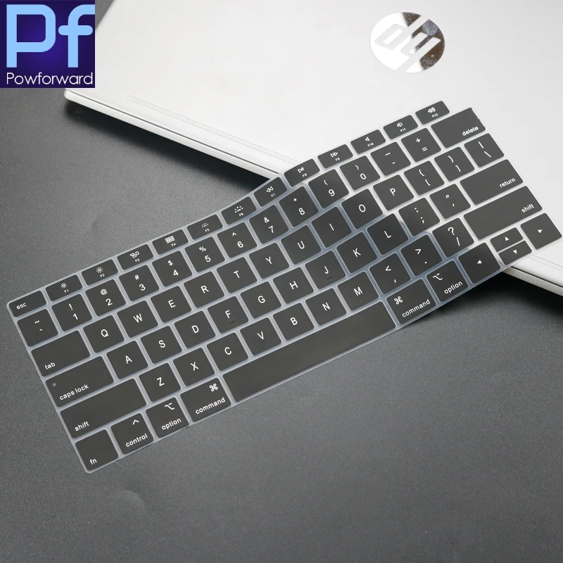 black Силиконовый чехол для клавиатуры MacBook Air 13 дюймов релиз A1932 Touch ID водонепроницаемый пыленепроницаемый защитный чехол - Цвет: black