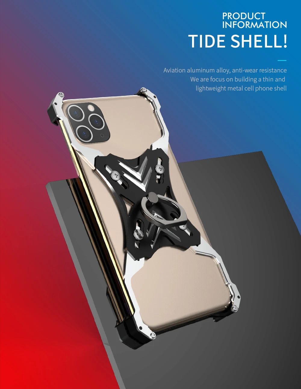 Для Apple iphone 11 Pro Max X XS XR MAX 6S 7 8 Plus чехол 3D алюминиевая металлическая рамка кольцо держатель Броня защитный задний Чехол для телефона