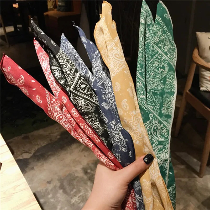 Cashew Flowers Printed Elastic Hair Bands Headbands For Women Sports Yoga Bandana Turban Headwear Hair Accessories Wire Hairband